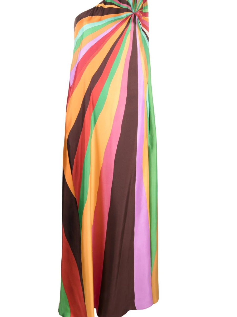 Affordable maxi dress Women Versace silk one-shoulder 0407